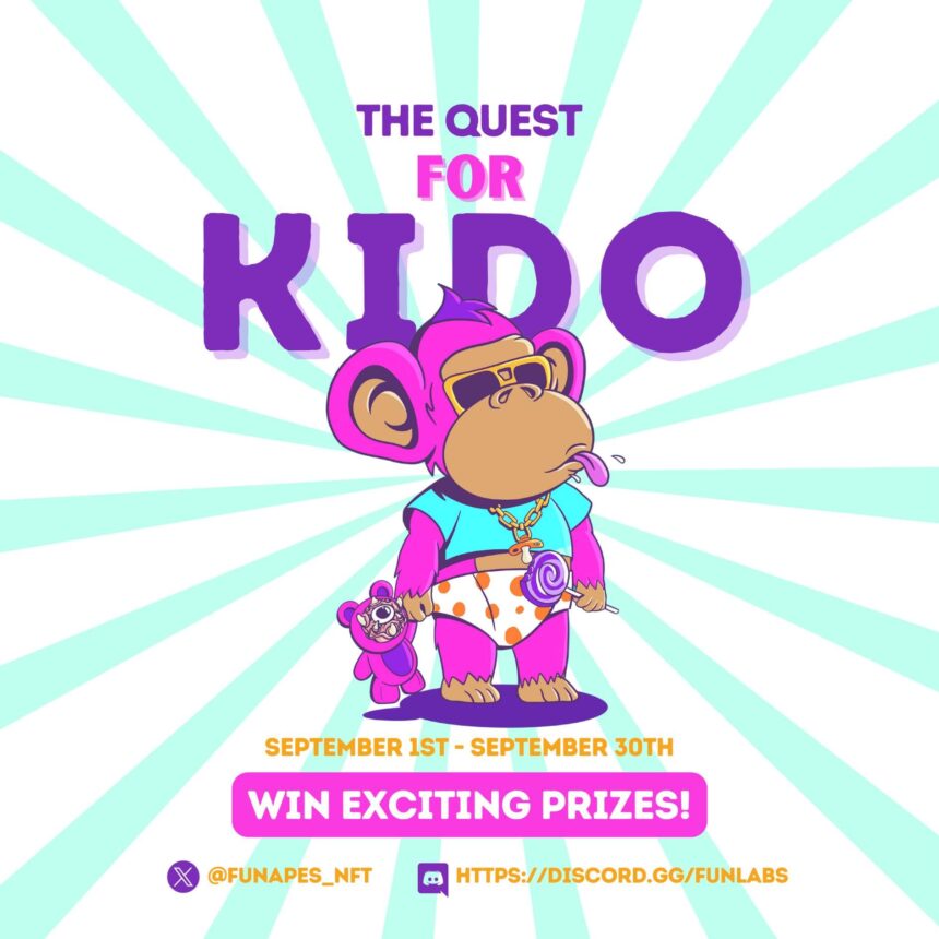 The FunApes Project Announces “The Quest for Kido”, a Month-Long Digital Treasure Hunt for Everyone